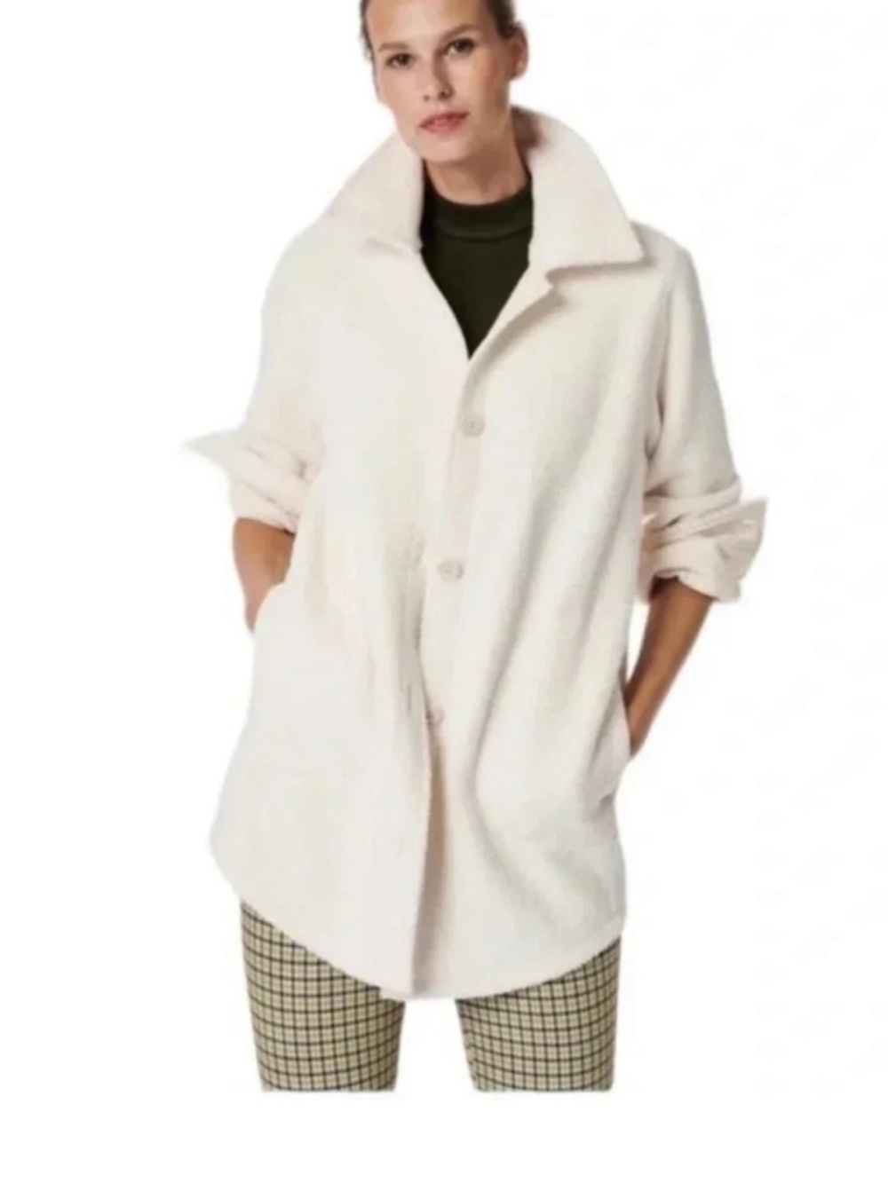 Spanx Luxe Fleece Shirt Jacket L